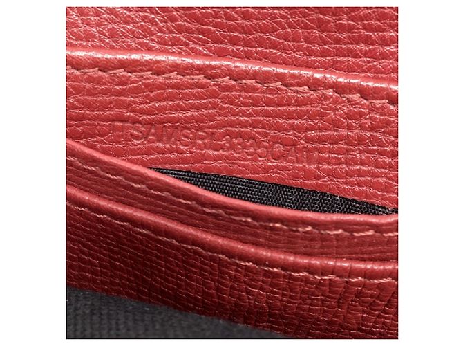 Borsa a tracolla piccola Burberry Derby House Check in pelle di vitello rossa Rosso - vista 7