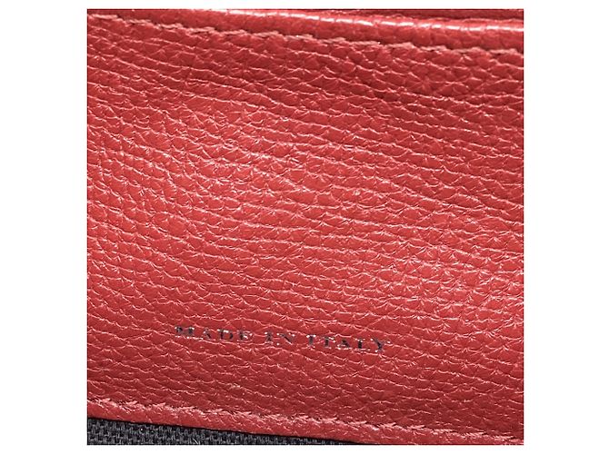 Borsa a tracolla piccola Burberry Derby House Check in pelle di vitello rossa Rosso - vista 8
