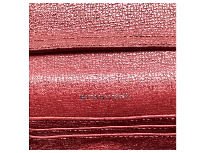 Borsa a tracolla piccola Burberry Derby House Check in pelle di vitello rossa Rosso - vista 9