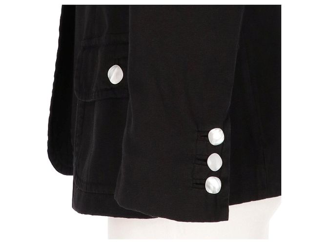 Moschino Jacke aus Baumwolle und Leinen mit klassischem Kragen Schwarz - Ansicht 6