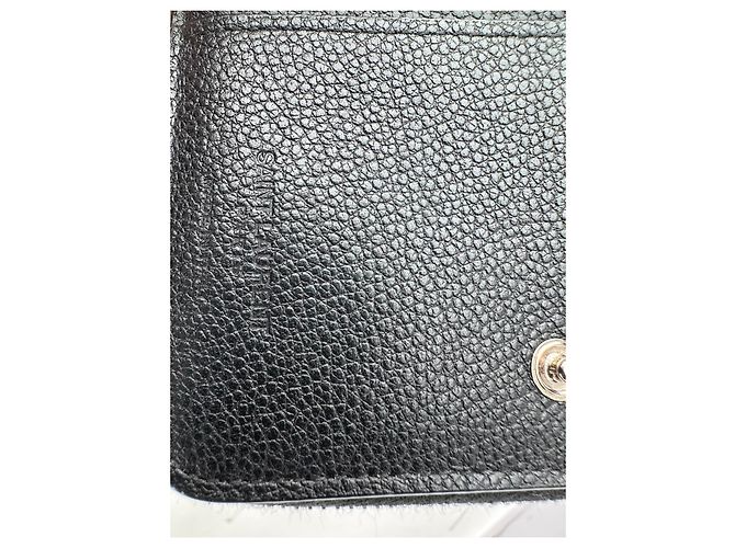 Saint Laurent Rive Gauche Zip Around Compact Wallet aus schwarzem Leder - Ansicht 22