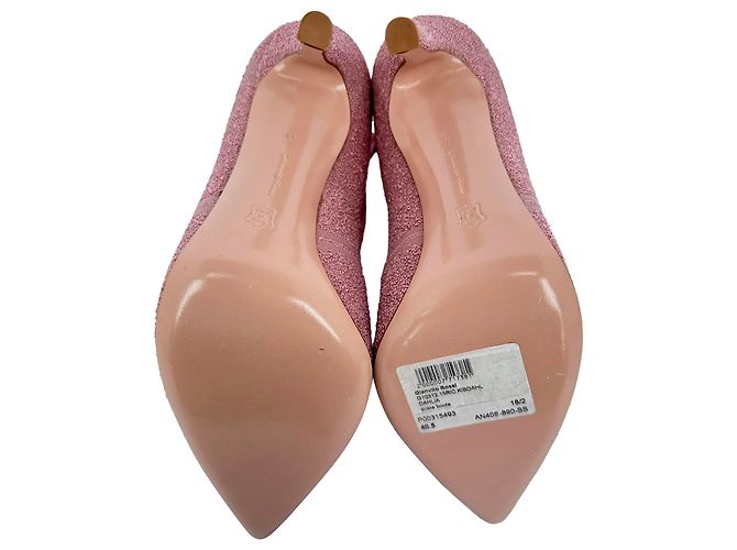 Botines Fiona de punto de bucle Gianvito Rossi Rosa Sintético Castaño - vista 8