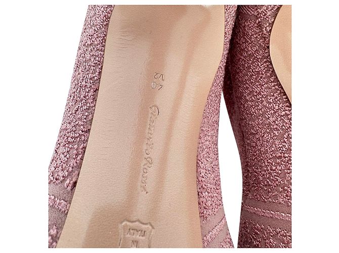 Botines Fiona de punto de bucle Gianvito Rossi Rosa Sintético Castaño - vista 9