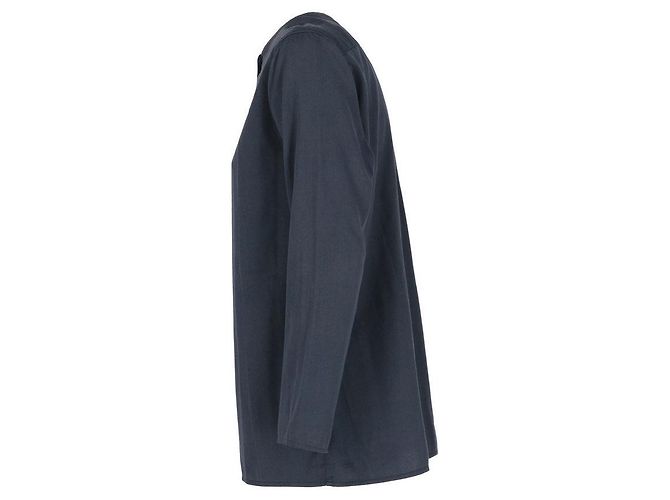 Yves Saint Laurent Camicetta in cotone Kenzo con retro plissettato Blu - vista 2