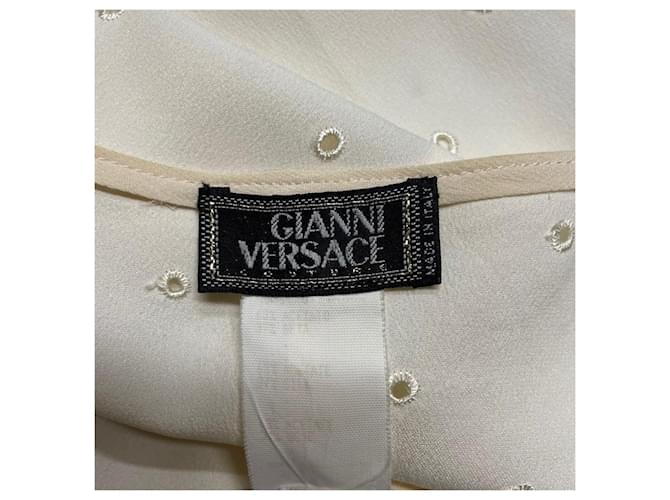 Camicia trasparente traforata Versace Bianco - vista 6