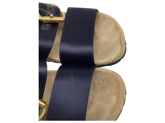 Sandali Prada con doppia fascia in raso nero - vista 6
