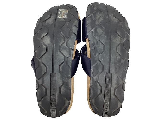 Sandali Prada con doppia fascia in raso nero - vista 8