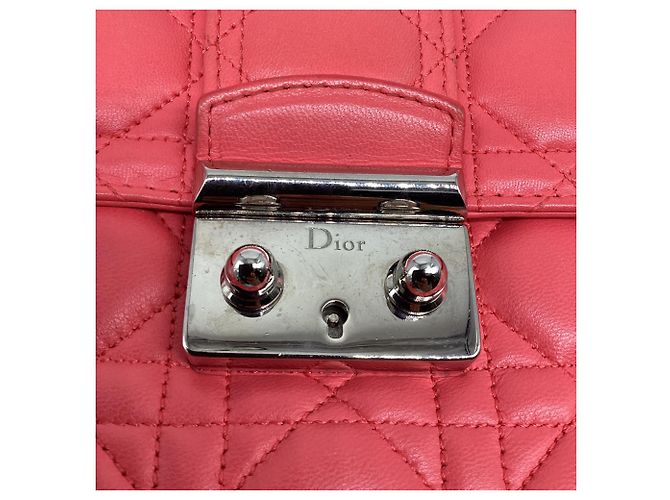 Borsa a tracolla Large Miss Dior in pelle di agnello rosa - vista 10