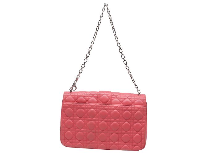 Borsa a tracolla Large Miss Dior in pelle di agnello rosa - vista 4