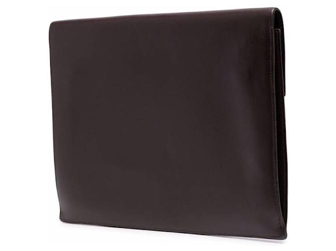 Borsa piatta con tracolla Zigzag Hermès Marrone - vista 4