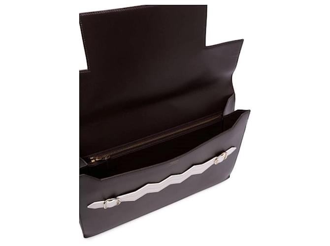 Borsa piatta con tracolla Zigzag Hermès Marrone - vista 5