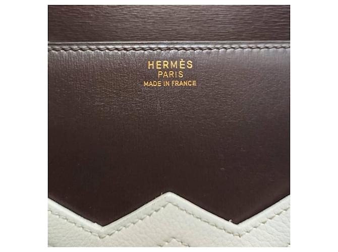 Borsa piatta con tracolla Zigzag Hermès Marrone - vista 8