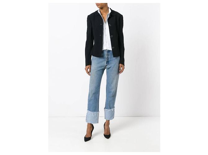 Versus Versace Embossed Viscose Jacket Black - view 2
