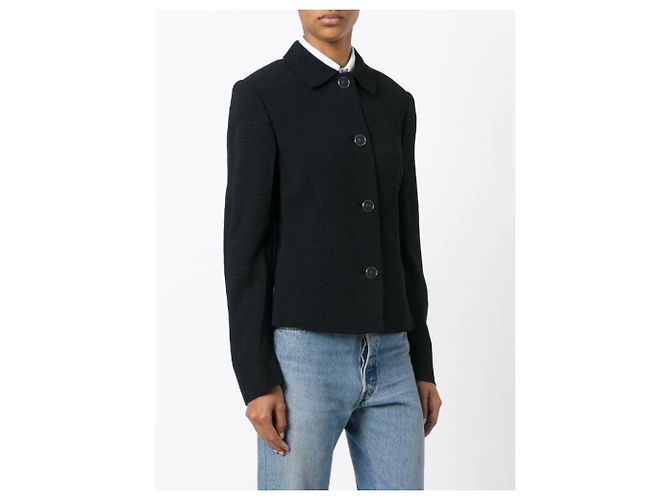 Versus Versace Embossed Viscose Jacket Black - view 3