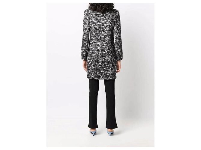Abrigo de bouclé con cuello mandarín Chanel Negro - vista 4