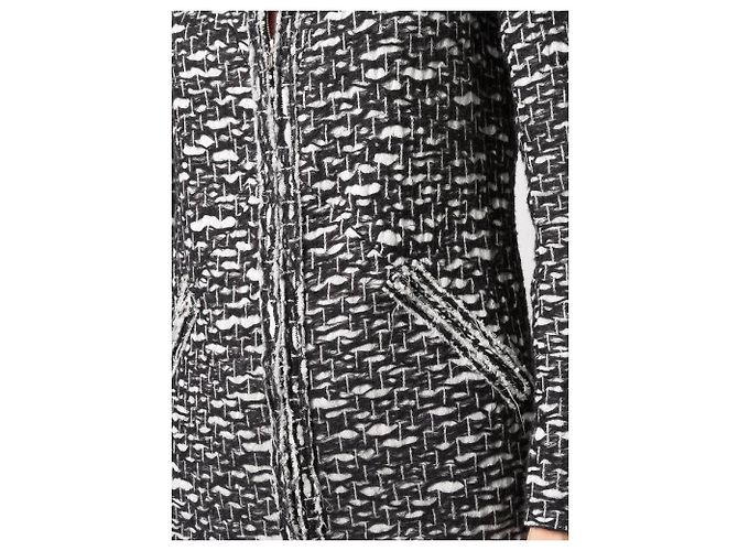 Abrigo de bouclé con cuello mandarín Chanel Negro - vista 5