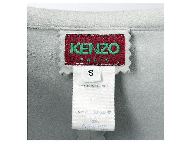 Yves Saint Laurent Blusa Kenzo de camurça com modelagem relaxada Cinza - vista 8