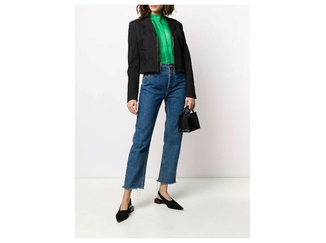 Chaqueta de algodón Versace con puños con cremallera Negro - vista 3
