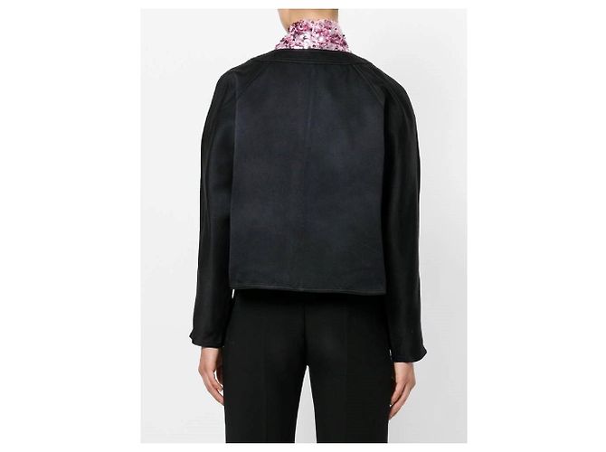 Fendi Open-Front Silk Jacket Black - view 4