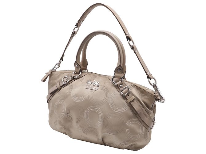 Borsa Coach Madison Dotted Op Art Sophia in Beige - vista 2