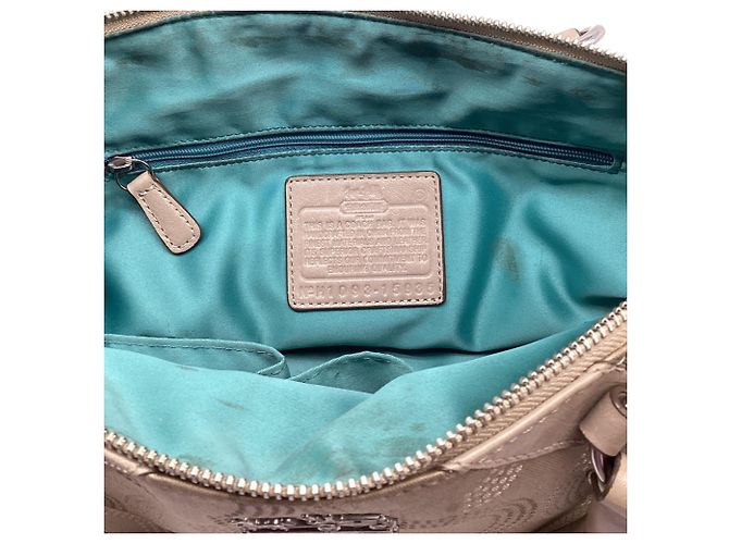 Borsa Coach Madison Dotted Op Art Sophia in Beige - vista 8
