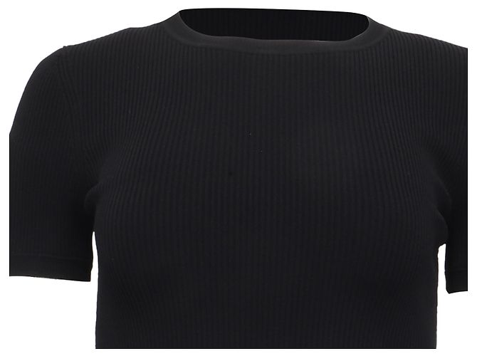 Alexander Wang Stricktop mit Cut-outs aus schwarzer Viskose - Ansicht 2