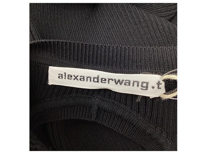 Alexander Wang Stricktop mit Cut-outs aus schwarzer Viskose - Ansicht 6