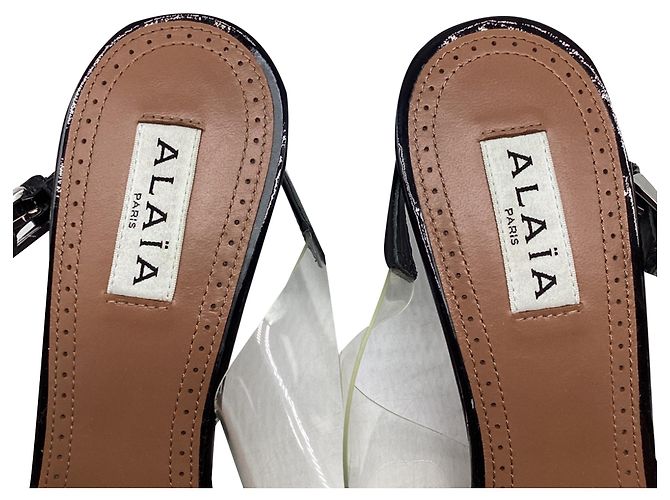 Décolleté slingback Cœur in PVC nero Alaïa - vista 10