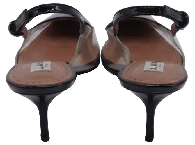 Décolleté slingback Cœur in PVC nero Alaïa - vista 5