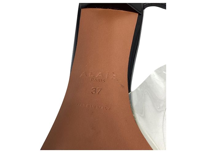 Décolleté slingback Cœur in PVC nero Alaïa - vista 7