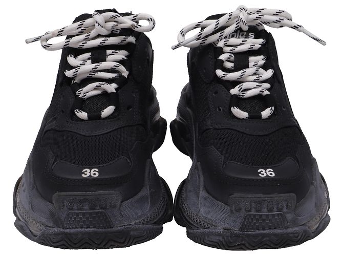 Balenciaga Triple S Sneaker aus schwarzem Polyester - Ansicht 2