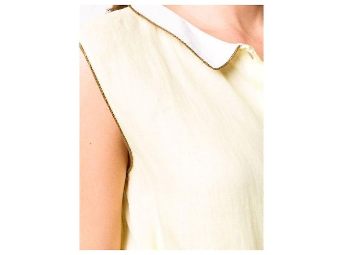 Camisa sin mangas con cuello Peter Pan Versace Amarillo - vista 5