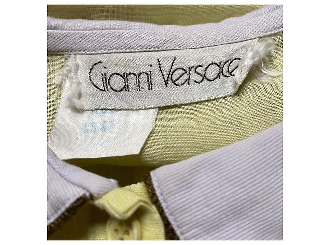 Camisa sin mangas con cuello Peter Pan Versace Amarillo - vista 6