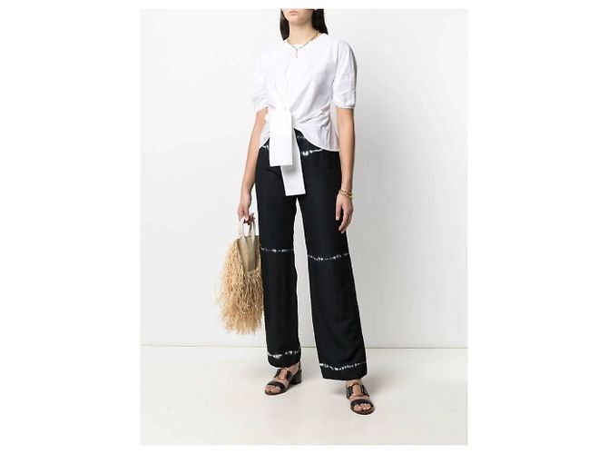 Versace Pantaloni a gamba dritta Giorgio Armani Tie-Dye Nero - vista 4