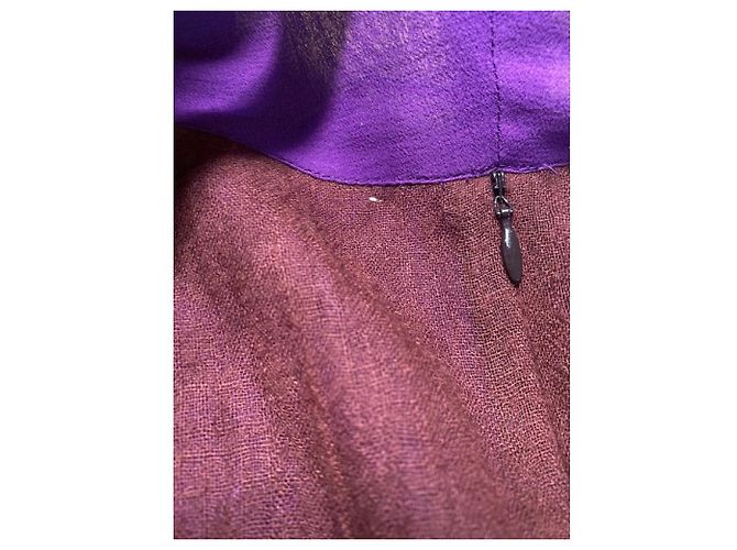 Yves Saint Laurent Vestido Kenzo con lazo e inserción de terciopelo Castaño - vista 7