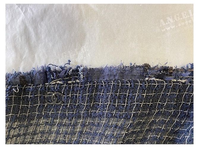 Chanel Sheer Square-Neck Cami Top Blau - Ansicht 6