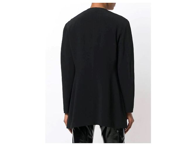 Moschino Open-Front Fitted Jacket Black - view 4