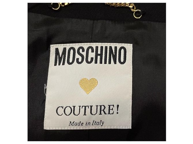 Moschino Open-Front Fitted Jacket Black - view 6