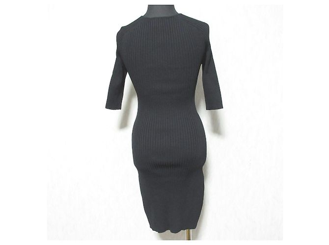 Autre Marque Ganni Cutout Strickkleid Schwarz - Ansicht 2