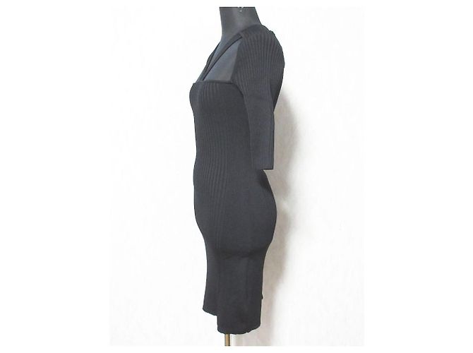 Autre Marque Ganni Cutout Strickkleid Schwarz - Ansicht 3
