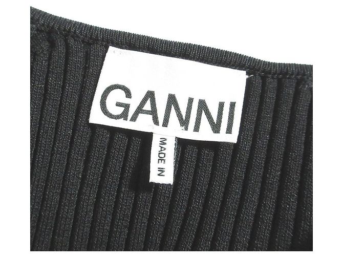 Autre Marque Ganni Cutout Strickkleid Schwarz - Ansicht 5