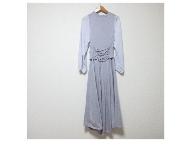 Autre Marque Vestido longo de malha com cintura transpassada e mangas de chiffon FURFUR - vista 2