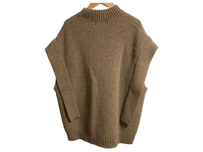 Autre Marque Chaleco de punto CLANE con mangas cuadradas Castaño - vista 4