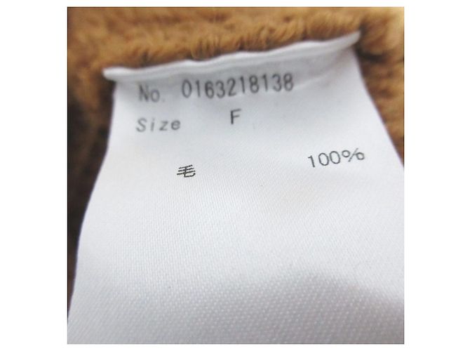 Autre Marque COEL Strickjacke aus Wolle mit grobem Strick Braun Kamel - Ansicht 6