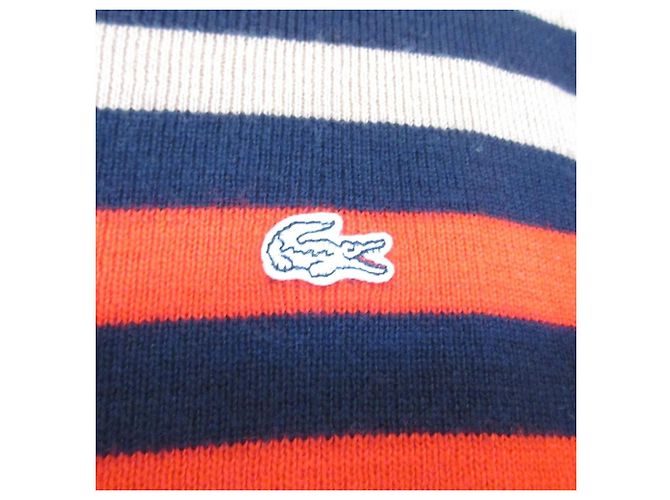 Autre Marque Lacoste Color Block Knit Pullover Red Beige Navy blue - view 7