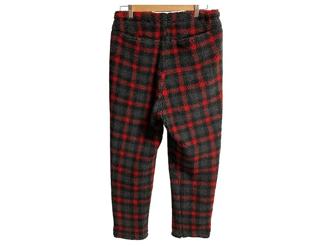 Autre Marque BEAMS BOY MAPEL Boa Fleece Check Easy Pants Rot - Ansicht 2