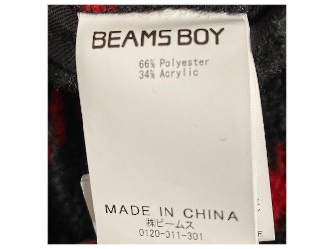 Autre Marque BEAMS BOY MAPEL Boa Fleece Check Easy Pants Rot - Ansicht 6