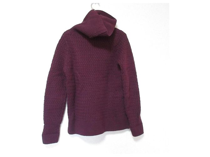 Autre Marque Lacoste Rollkragenpullover aus Strick Braun Bordeaux - Ansicht 2