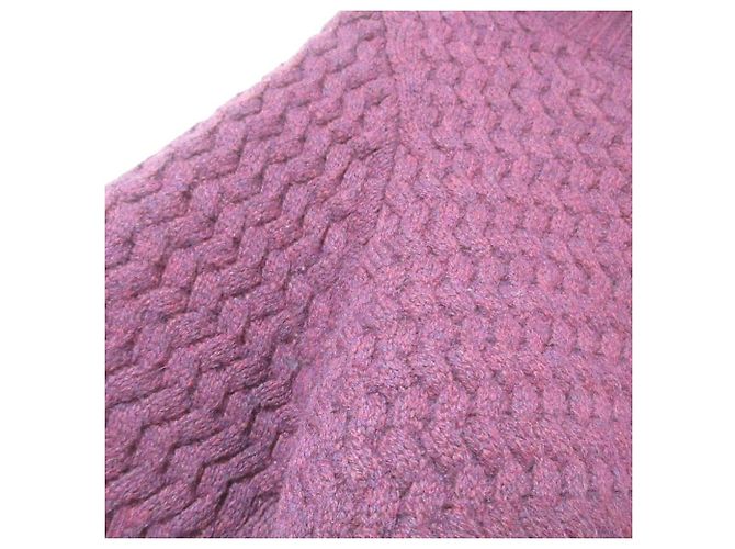 Autre Marque Lacoste Rollkragenpullover aus Strick Braun Bordeaux - Ansicht 4