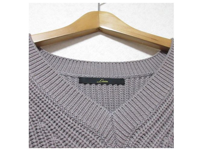 Autre Marque Liesse Strickpullover mit V-Ausschnitt Braun - Ansicht 3